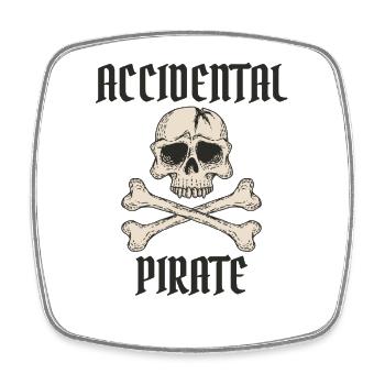 Pirate accidentel, amputé drôle - Magnet carré - blanc - Devant