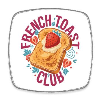 Club de pain perdu au brunch drôle du petit-déjeuner - Magnet carré - blanc - Devant