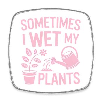 Houseplants Sayings Funny Flowers Gift - Square fridge magnet - white - Front
