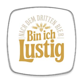 Bier Nach Dem Dritten Bier Lustig JGA Party Malle - Viereckiger Kühlschrankmagnet - Weiß - Vorne