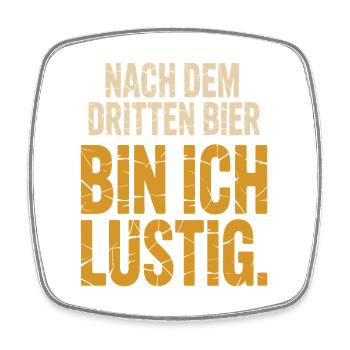 Bier Nach Dem Dritten Bier Lustig JGA Party Malle - Viereckiger Kühlschrankmagnet - Weiß - Vorne