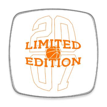 ÉDITION LIMITÉE 2007 BASKETBALL 19E ANNIVERSAIRE - Magnet carré - blanc - Devant