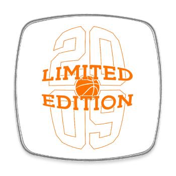 LIMITED EDITION 2009 BASKETBALL 17. GEBURTSTAG - Viereckiger Kühlschrankmagnet - Weiß - Vorne