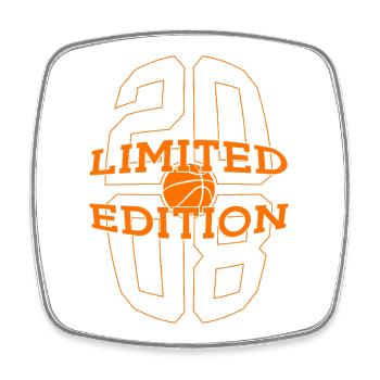 LIMITED EDITION 2008 BASKETBALL 18TH BIRTHDAY - Square fridge magnet - white - Front