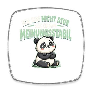 Stures Tier – Panda. Ich bin nicht - Viereckiger Kühlschrankmagnet - Weiß - Vorne