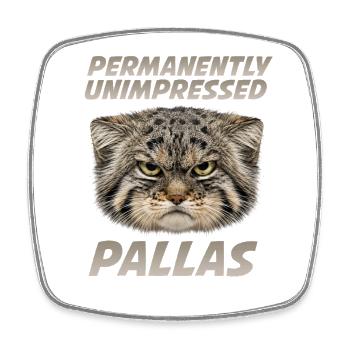 Pallas Cat Manul Humour T Pallas Cats - Magnet carré - blanc - Devant