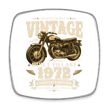 54e anniversaire cadeau Biker Vintage 1972 - Magnet carré - blanc - Devant