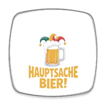 Bier Karneval Fasching Köln Helau oder Alaaf Bier - Viereckiger Kühlschrankmagnet - Weiß - Vorne