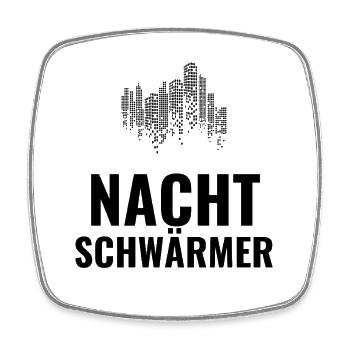 Nachtschwärmer - Viereckiger Kühlschrankmagnet - Weiß - Vorne