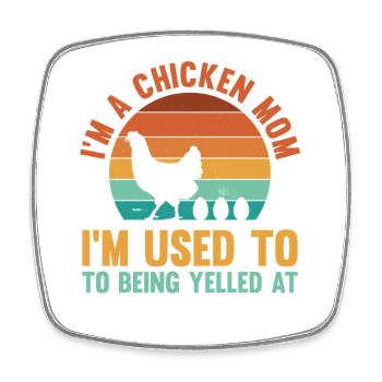 Chicken Mom Mother Rooster Flock Poultry Farmer - Viereckiger Kühlschrankmagnet - Weiß - Vorne