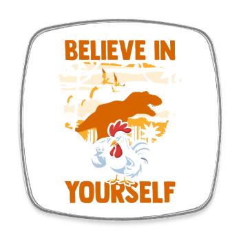 Farmer Rooster Flock Poultry Chicken - Viereckiger Kühlschrankmagnet - Weiß - Vorne