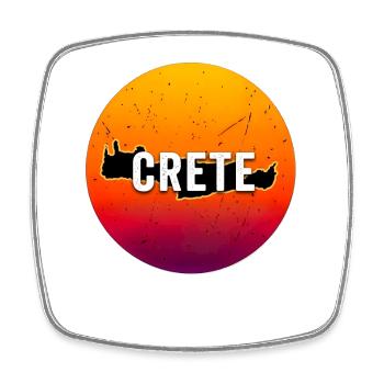 Une île grecque Crète Île Crète Grèce - Magnet carré - blanc - Devant