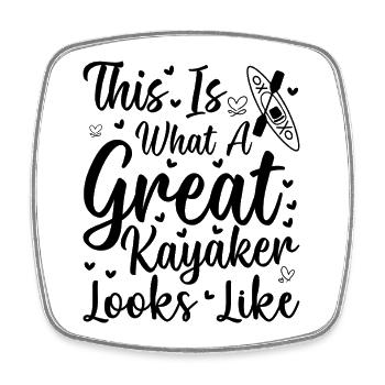 This is what a great Kayaker looks like - Kayaker - Viereckiger Kühlschrankmagnet - Weiß - Vorne