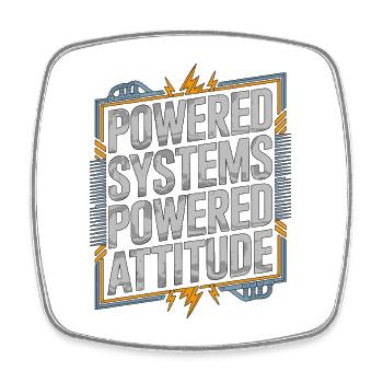 Industrial Electrician Powered Systems Wiring - Square fridge magnet - white - Front