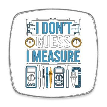 Industrial Electrician I Don't Guess Electrical - Square fridge magnet - white - Front