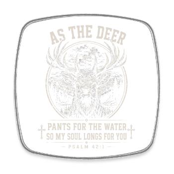 Als The Deer - Viereckiger Kühlschrankmagnet - Weiß - Vorne