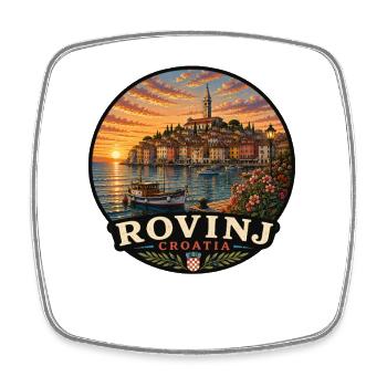 Rovinj Kroatien Urlaub Koloniale Altstadt - Viereckiger Kühlschrankmagnet - Weiß - Vorne