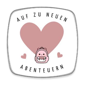 Zu neuen Abenteuern | Einschulung - Viereckiger Kühlschrankmagnet - Weiß - Vorne