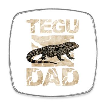 Tegu Dad Reptile Statement - Square fridge magnet - white - Front