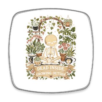 Les plantes mortes poussent à l’intérieur - Magnet carré - blanc - Devant