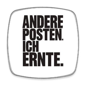  Andere Posten Ich Ernte Spruch Für Social Media - Viereckiger Kühlschrankmagnet - Weiß - Vorne