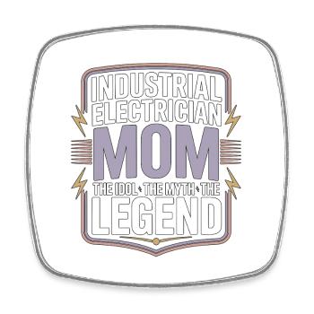 Électricien industriel Maman Technicienne électricien - Magnet carré - blanc - Devant