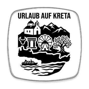 Kreta Griechenland Wahrzeichen Urlaub - Viereckiger Kühlschrankmagnet - Weiß - Vorne