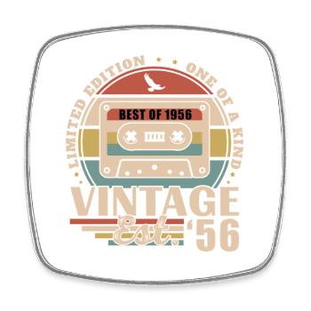70 Years 1956 Vintage Retro Birthday Gift - Square fridge magnet - white - Front
