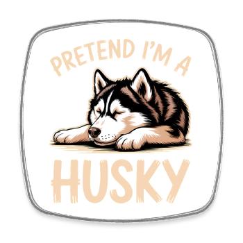 Paroles Husky, Cadeau Husky Drôle Husky - Magnet carré - blanc - Devant