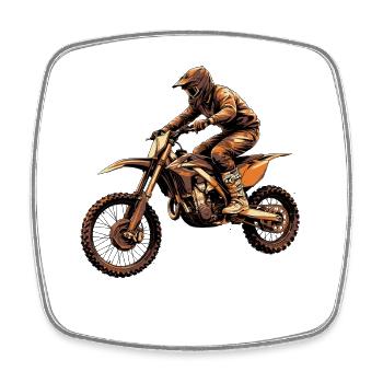 Action motocross sur motocross - Magnet carré - blanc - Devant