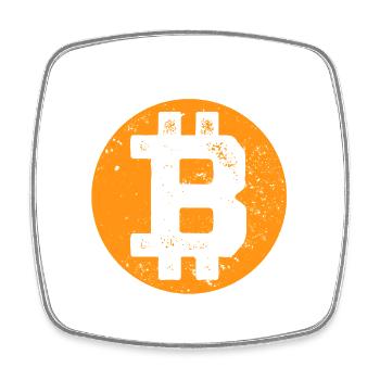 Bitcoin - Zeit für Plan B - Krypto Geschenk - Viereckiger Kühlschrankmagnet - Weiß - Vorne