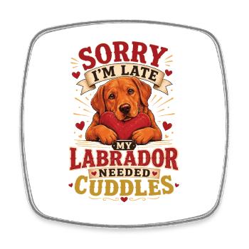 Fox Red Labrador Cuddles Shirt - Viereckiger Kühlschrankmagnet - Weiß - Vorne