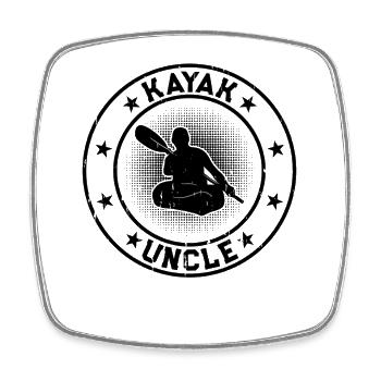 Oncle en kayak Oncle en kayak - Magnet carré - blanc - Devant