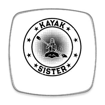Kayak Sister Kayaking Sister - Square fridge magnet - white - Front