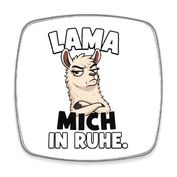 Lama Mich In Ruhe Shirt - Viereckiger Kühlschrankmagnet - Weiß - Vorne