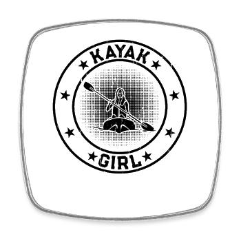 Fille Kayak Fille Kayak - Magnet carré - blanc - Devant