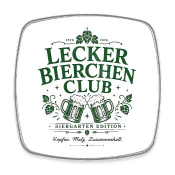 Lecker Bierchen Bier Motiv für Bierliebhaber - Viereckiger Kühlschrankmagnet - Weiß - Vorne
