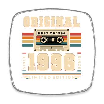 30. Geburtstag Geschenk Mann Kassette Best of 1996 - Viereckiger Kühlschrankmagnet - Weiß - Vorne