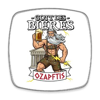 Gott des Bieres Ozapftis Sauftour Bier - Viereckiger Kühlschrankmagnet - Weiß - Vorne