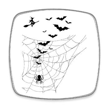 Un design d’Halloween effrayant - Magnet carré - blanc - Devant