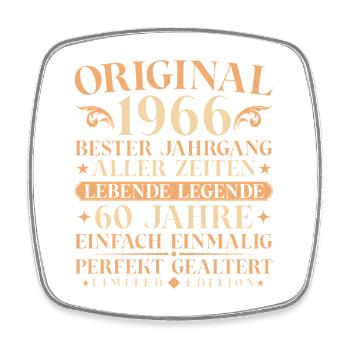 Original 1966 Jahrgang geboren 60. Geburtstag - Viereckiger Kühlschrankmagnet - Weiß - Vorne