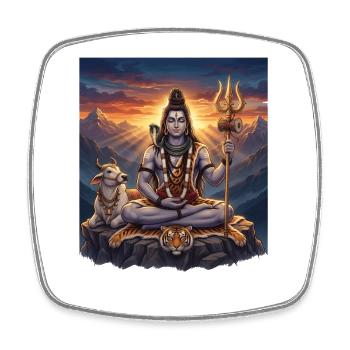 Le dieu hindou Om Namah Shivaya - Magnet carré - blanc - Devant