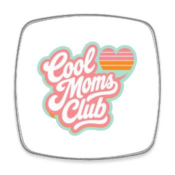Cool Moms Club Herz - Viereckiger Kühlschrankmagnet - Weiß - Vorne