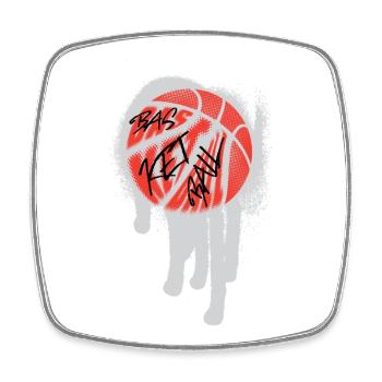 Basketball - Square fridge magnet - white - Front