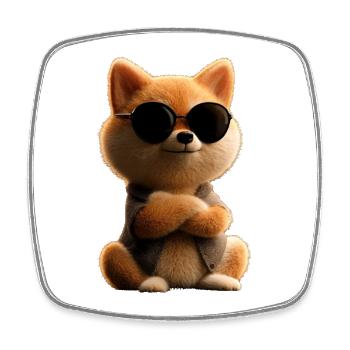 Shiba Inu Dog Japanese Dog Breed Japan Shibas - Square fridge magnet - white - Front