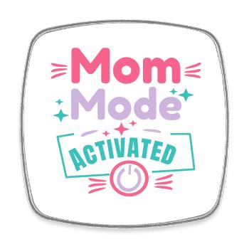Mode Maman activé - Magnet carré - blanc - Devant