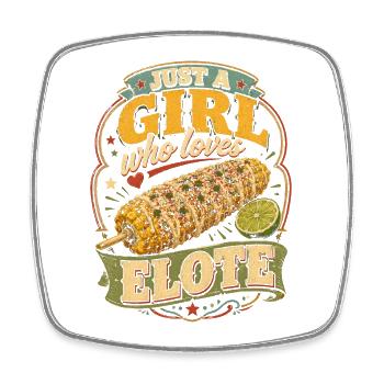 Une seule fille aime Elote - Magnet carré - blanc - Devant