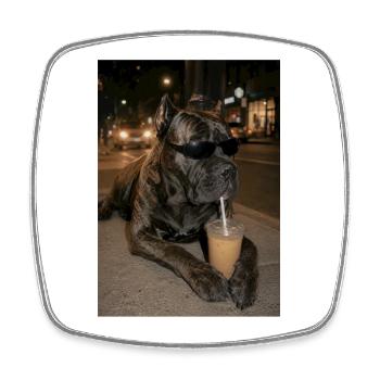 Cane Corso Iced Coffee Mastiff Italien - Magnet carré - blanc - Devant