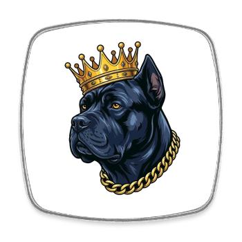 Cane Corso Crown Italian Mastiff Royal - Magnet carré - blanc - Devant