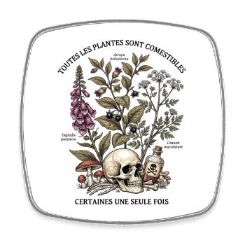 Herbier des Plantes Toxiques - Magnet carré - blanc - Devant